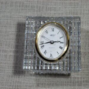 Mikasa Austrian Crystal Quartz Desk Clock - NEW